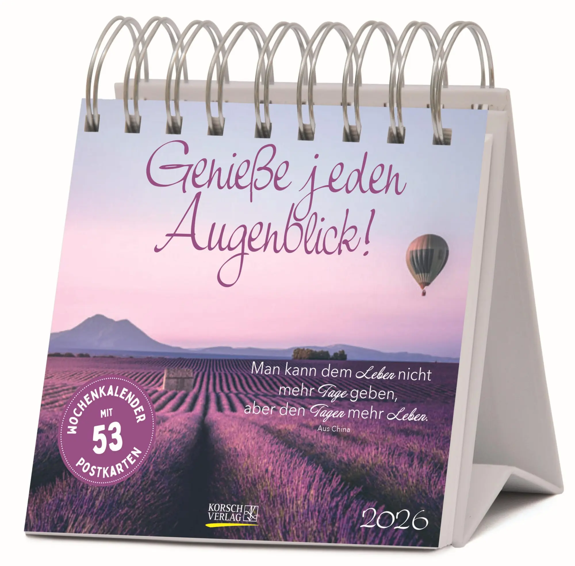 Cover: 9783731886761 | Genieße jeden Augenblick 2026 | Verlag Korsch | Kalender | 54 S.