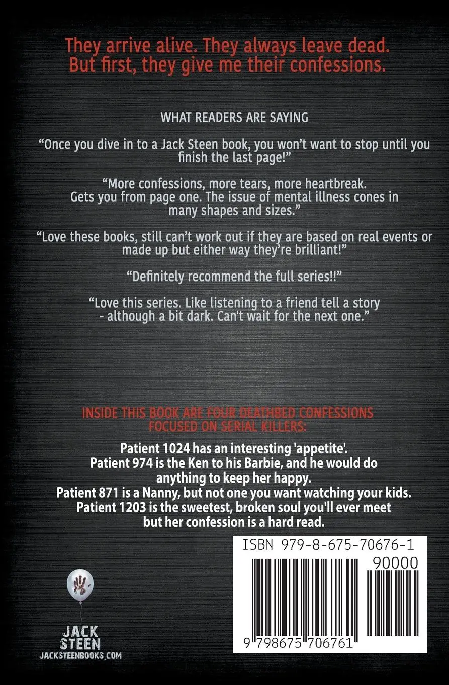 Rückseite: 9798675706761 | The Asylum Confessions | Jack Steen | Taschenbuch | Englisch | 2021