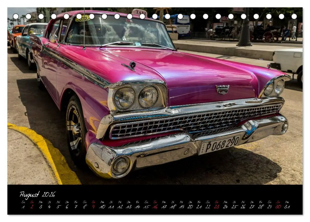 Bild: 9783516046861 | Kubas Klassische Automobile 2026 (Tischkalender 2026 DIN A5 quer),...