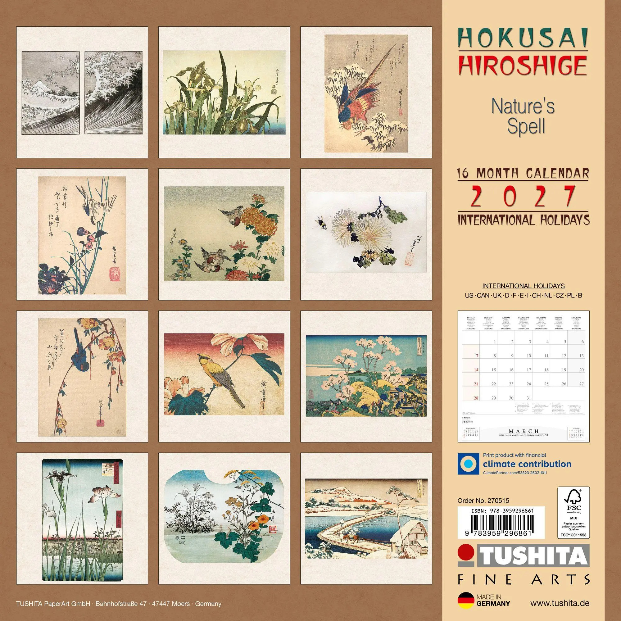 Bild: 9783959296861 | Hokusai/Hiroshige - Nature's Spell 2027 | Kalender 2027 | Kalender