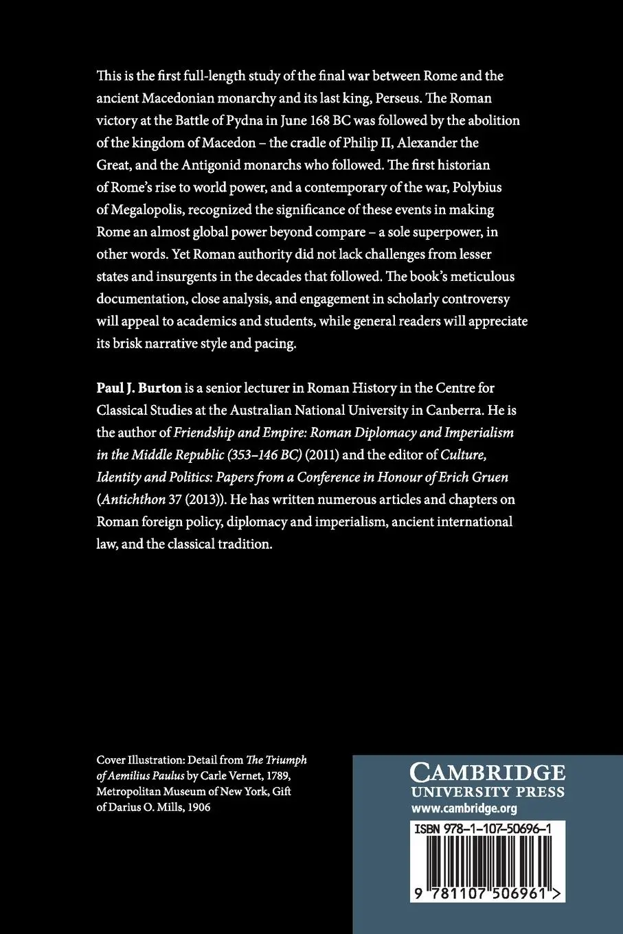 Rückseite: 9781107506961 | Rome and the Third Macedonian War | Paul J. Burton | Taschenbuch