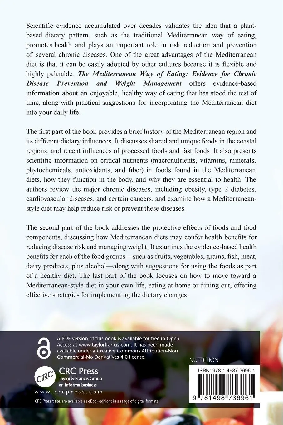 Rückseite: 9781498736961 | The Mediterranean Way of Eating | John J. B. Anderson (u. a.) | Buch