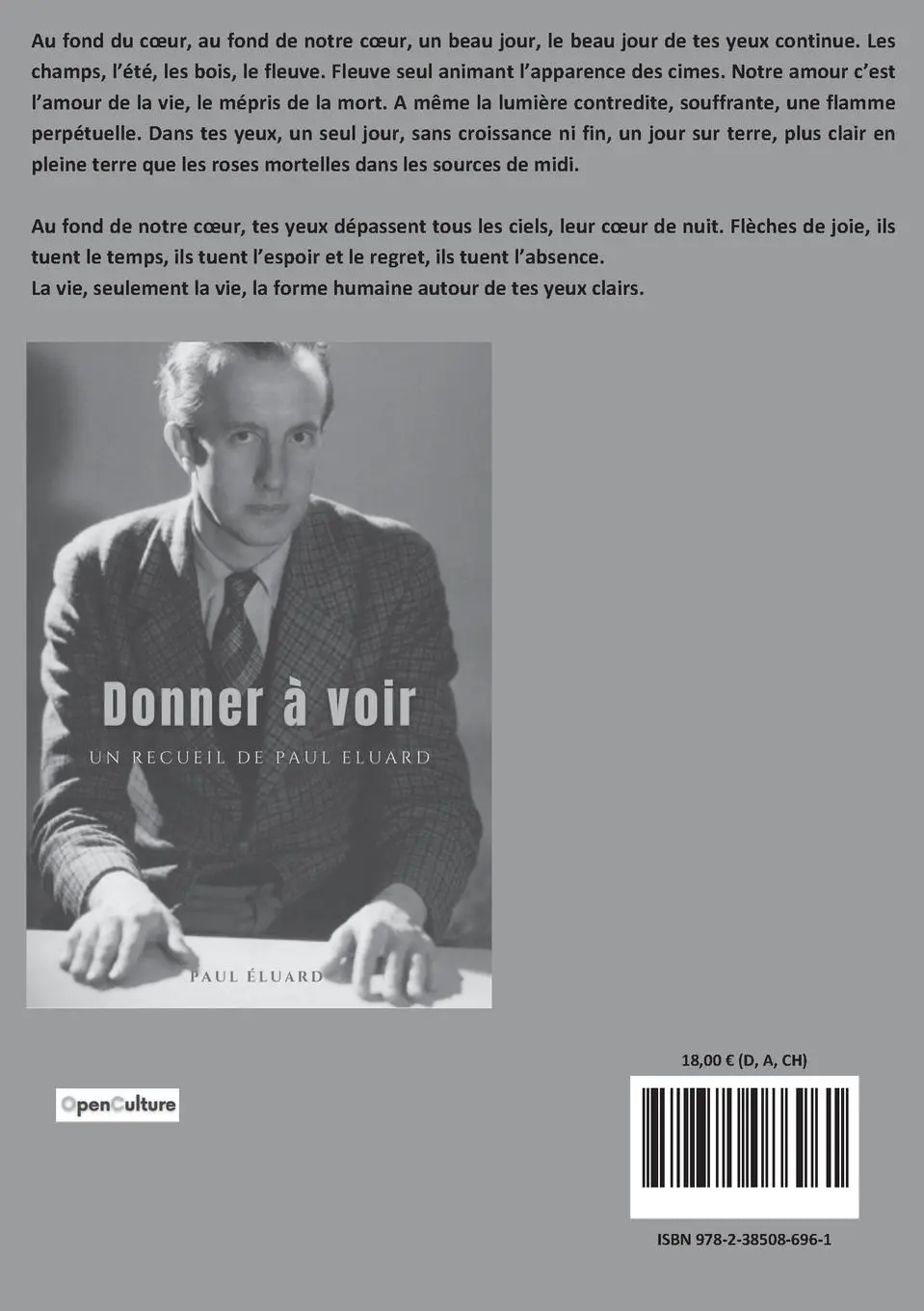 Rückseite: 9782385086961 | Donner à voir | un recueil de Paul Éluard | Paul Éluard | Taschenbuch