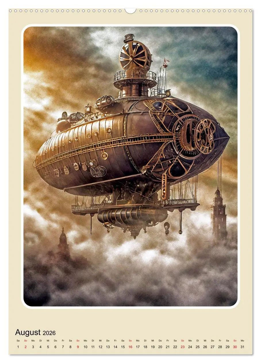 Bild: 9783516276961 | Steampunk Mobilität (Wandkalender 2026 DIN A2 hoch), CALVENDO...