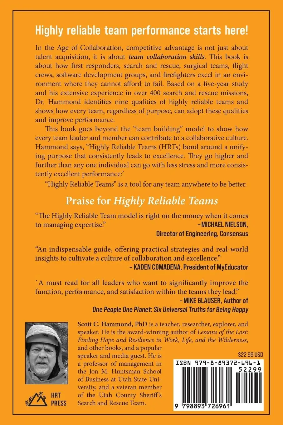 Rückseite: 9798893726961 | Highly Reliable Teams | Scott C Hammond | Taschenbuch | Englisch