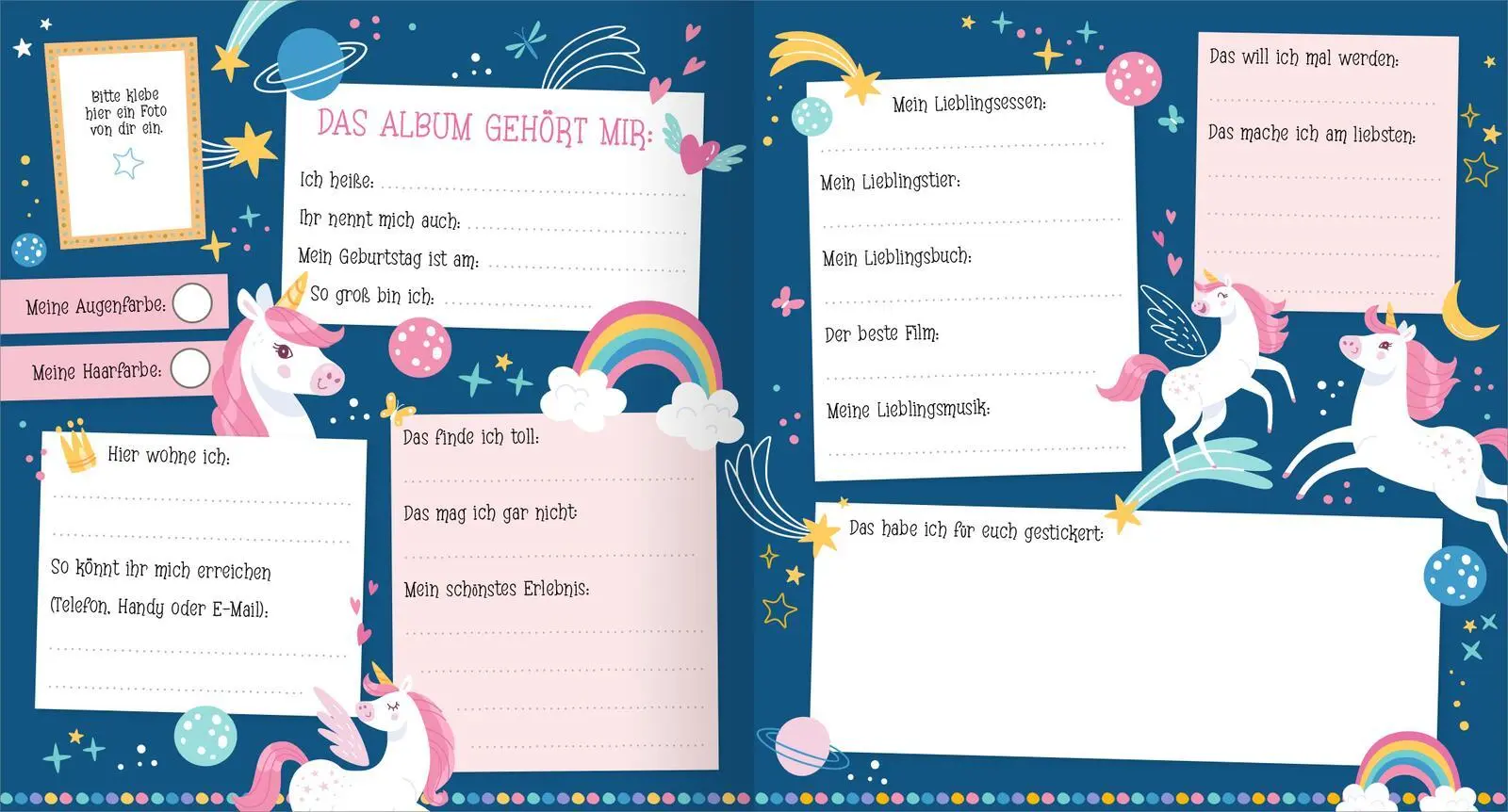 Bild: 4014489137061 | Alle meine Freunde - Einhorn Mit über 300 Stickern | Buch | 64 S.