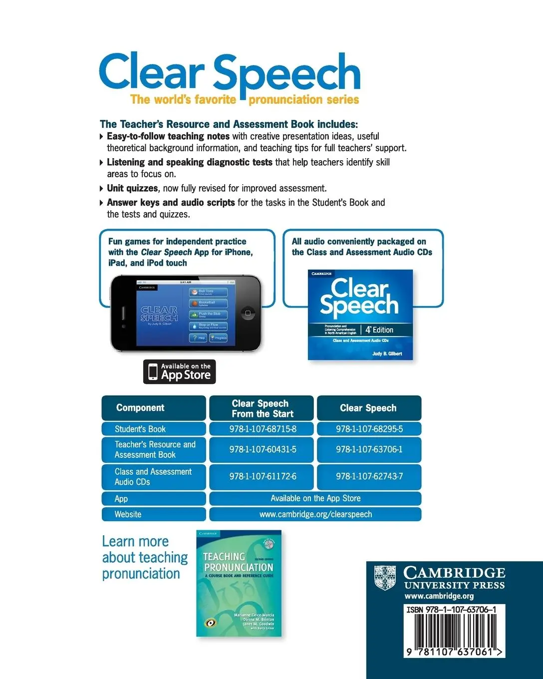 Rückseite: 9781107637061 | Clear Speech | Judy B. Gilbert | Taschenbuch | Kartoniert / Broschiert