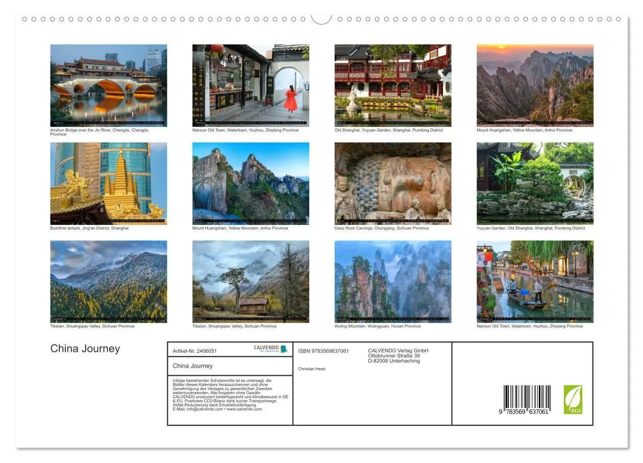 Bild: 9783569637061 | China Journey (hochwertiger Premium Wandkalender 2027 DIN A2 quer),...
