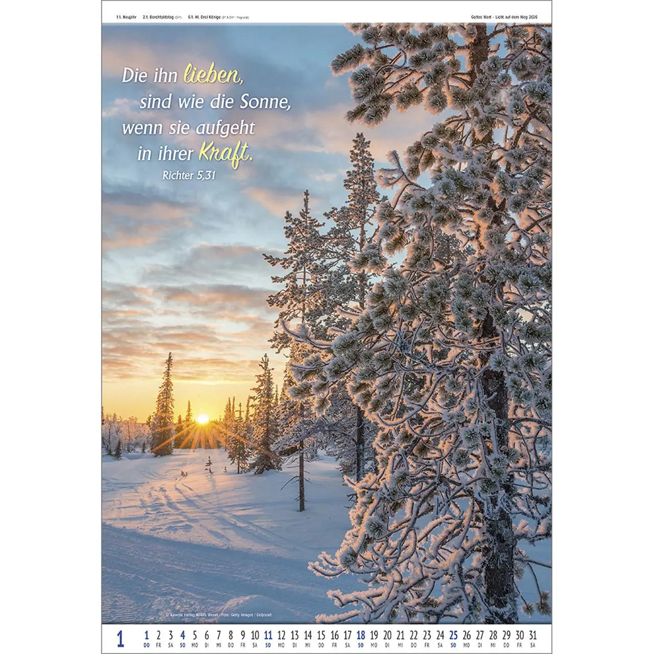 Bild: 9783754837061 | Gottes Wort - Licht auf dem Weg 2026 | Wandkalender | Kalender | 14 S.