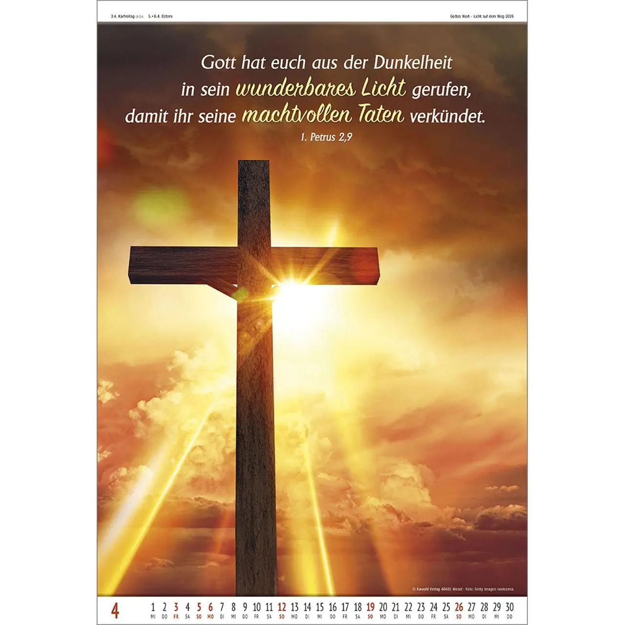 Bild: 9783754837061 | Gottes Wort - Licht auf dem Weg 2026 | Wandkalender | Kalender | 14 S.