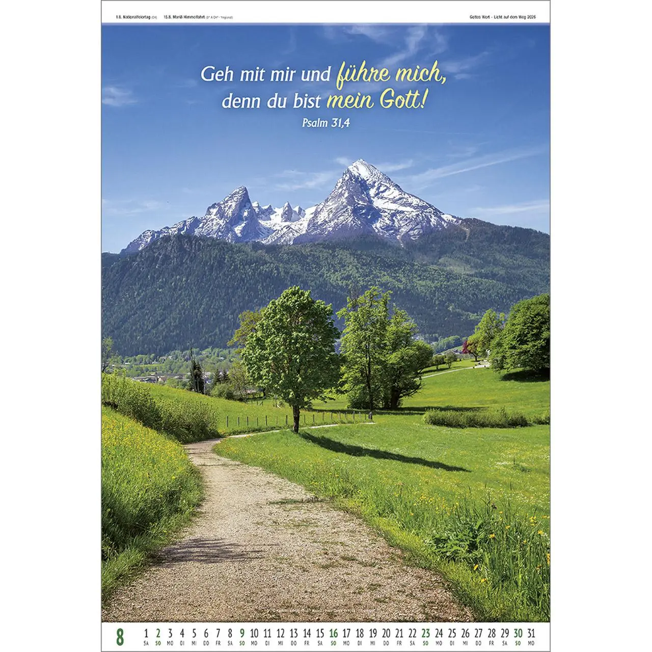 Bild: 9783754837061 | Gottes Wort - Licht auf dem Weg 2026 | Wandkalender | Kalender | 14 S.