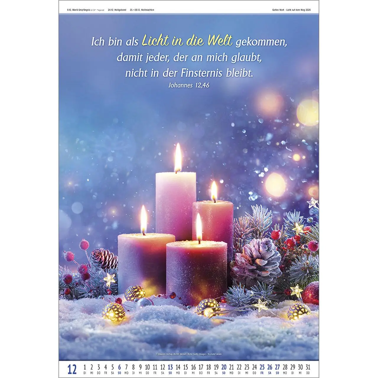 Bild: 9783754837061 | Gottes Wort - Licht auf dem Weg 2026 | Wandkalender | Kalender | 14 S.