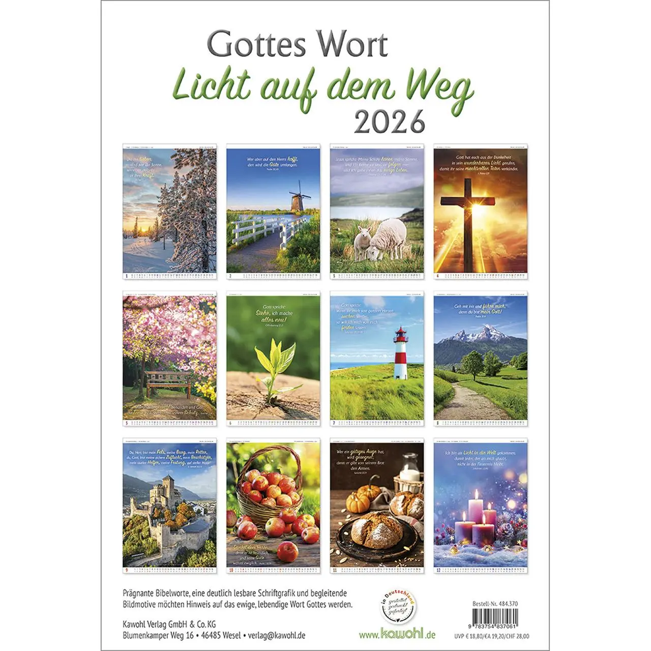 Bild: 9783754837061 | Gottes Wort - Licht auf dem Weg 2026 | Wandkalender | Kalender | 14 S.