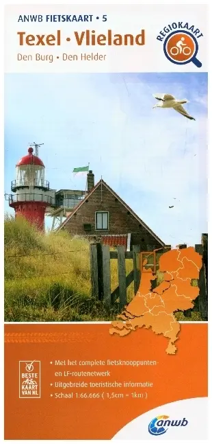 Cover: 9789018047061 | 5 Texel Vlieland(Den Burg / Den Helder) | Fietskaart mit Radwegen