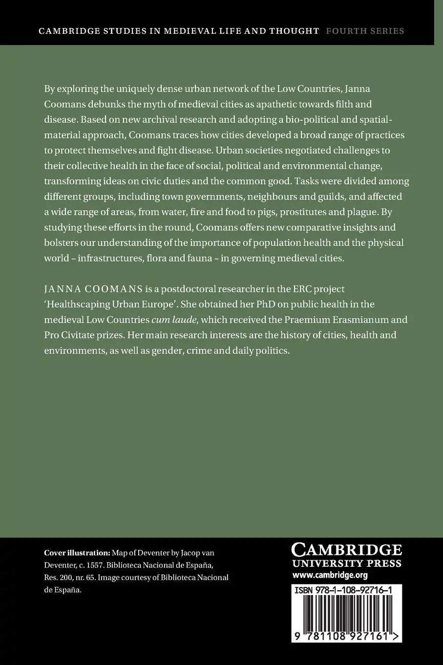 Rückseite: 9781108927161 | Community, Urban Health and Environment in the Late Medieval Low...