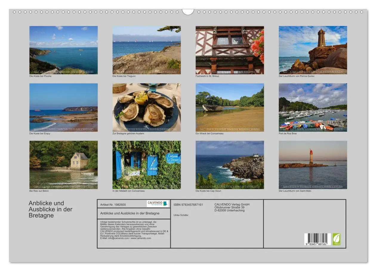 Bild: 9783457687161 | Anblicke und Ausblicke in der Bretagne (Wandkalender 2026 DIN A2...