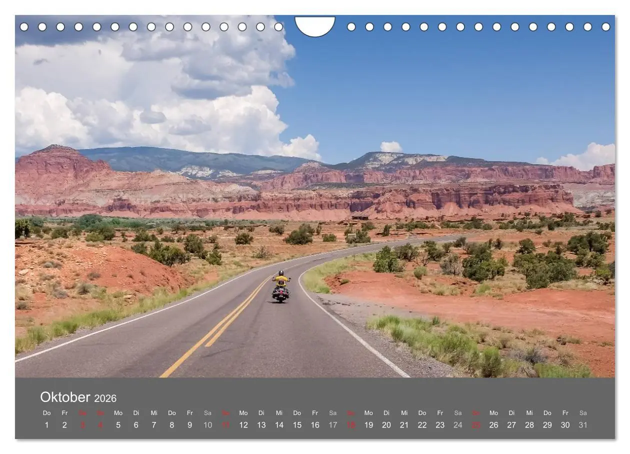 Bild: 9783457997161 | Biker Paradies - Die Canyons der USA (Wandkalender 2026 DIN A4...