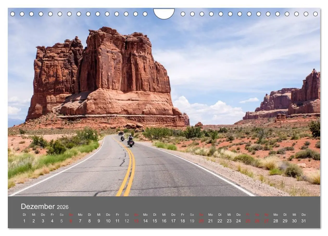 Bild: 9783457997161 | Biker Paradies - Die Canyons der USA (Wandkalender 2026 DIN A4...