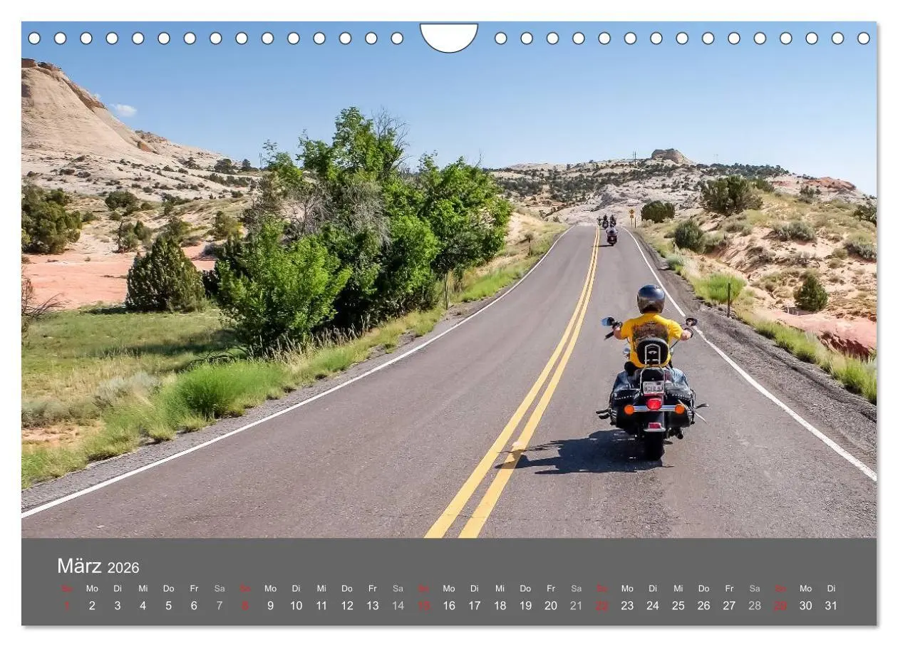 Bild: 9783457997161 | Biker Paradies - Die Canyons der USA (Wandkalender 2026 DIN A4...