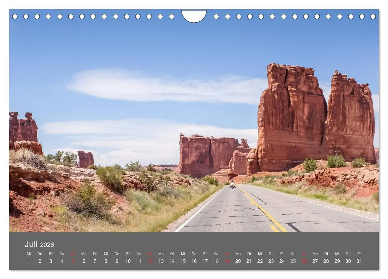 Bild: 9783457997161 | Biker Paradies - Die Canyons der USA (Wandkalender 2026 DIN A4...