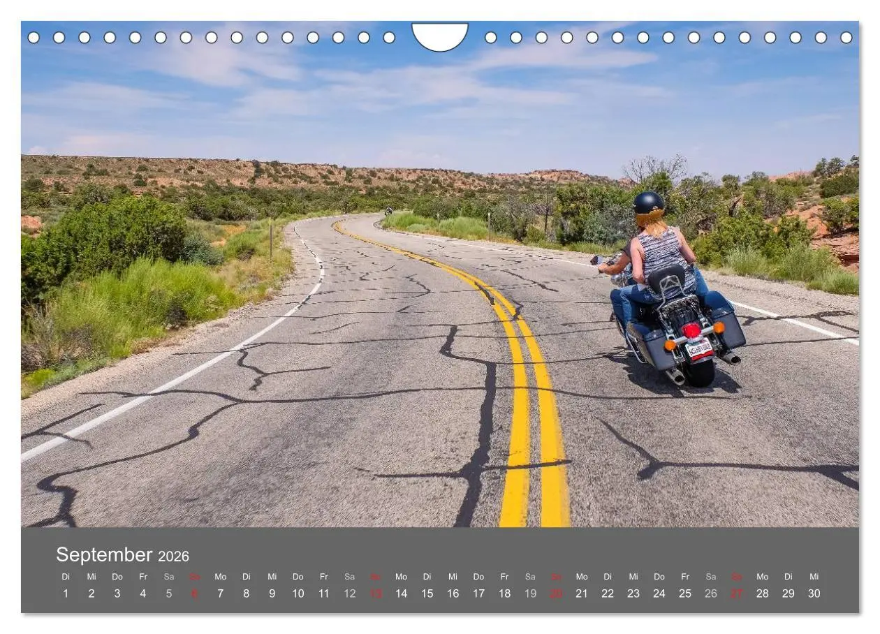 Bild: 9783457997161 | Biker Paradies - Die Canyons der USA (Wandkalender 2026 DIN A4...