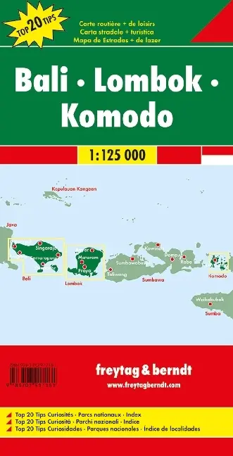 Bild: 9783707917161 | freytag &amp; berndt Straßenkarte Bali - Lombok - Komodo 1:125.000 | 2017