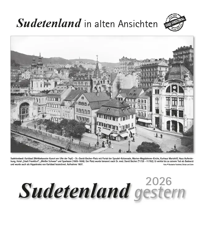 Cover: 9783961667161 | Sudetenland gestern 2026 | Sudetenland in alten Ansichten | Kalender