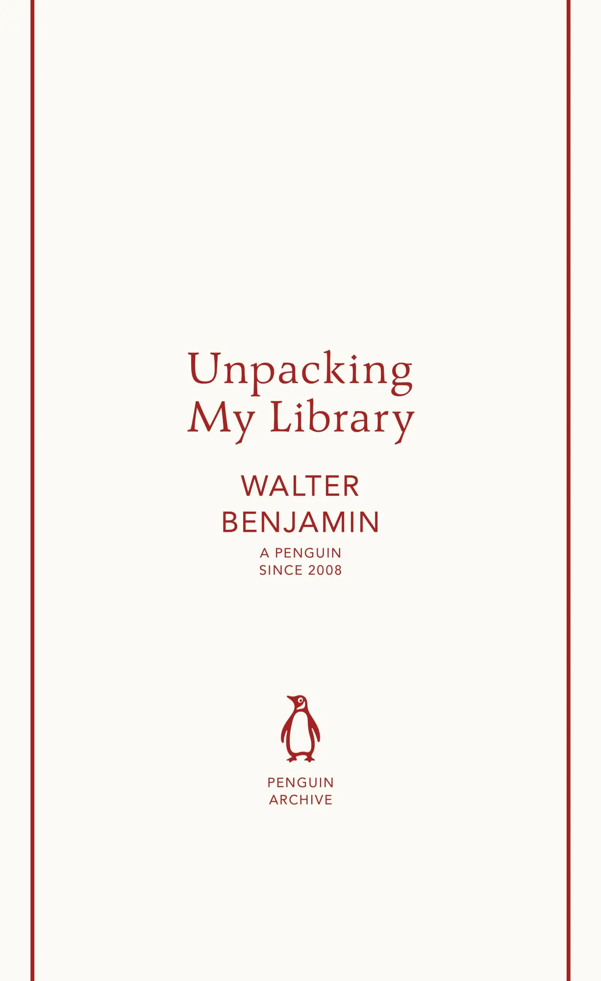 Cover: 9780241747261 | Unpacking My Library | Walter Benjamin | Taschenbuch | Penguin Archive