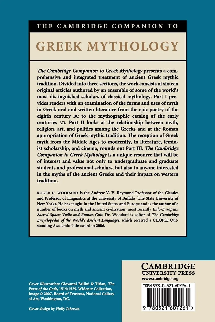 Rückseite: 9780521607261 | Camb Comp Greek Mythology | Roger D. Woodard | Taschenbuch | Englisch
