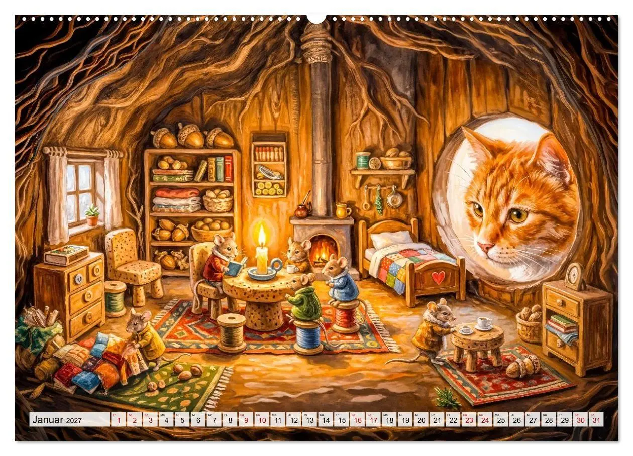 Bild: 9783594367261 | Katze und Mäuse - Humorvolle Tiergeschichten (Wandkalender 2027 DIN...