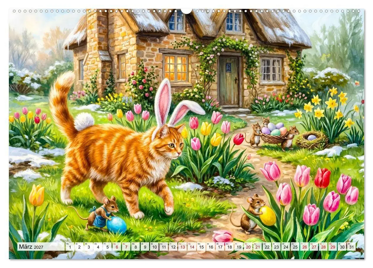 Bild: 9783594367261 | Katze und Mäuse - Humorvolle Tiergeschichten (Wandkalender 2027 DIN...