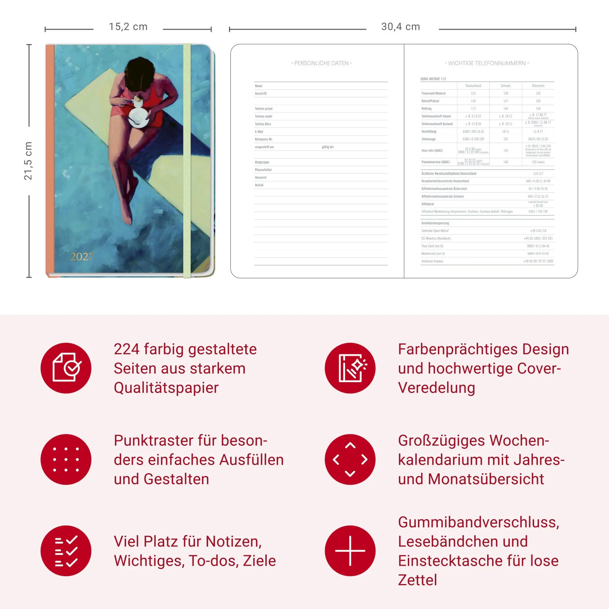 Bild: 9783756417261 | Design Diary Summertime 2027 | Buch | Bullet Journal Kalender Heye