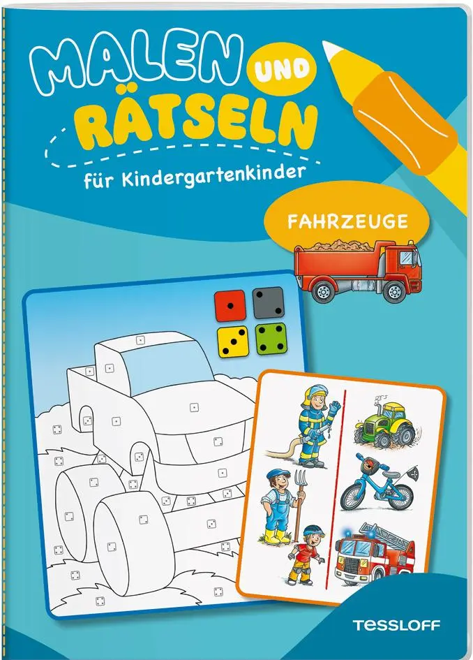 Cover: 9783788647261 | Malen und Rätseln für Kindergartenkinder. Fahrzeuge | Stefan Lohr
