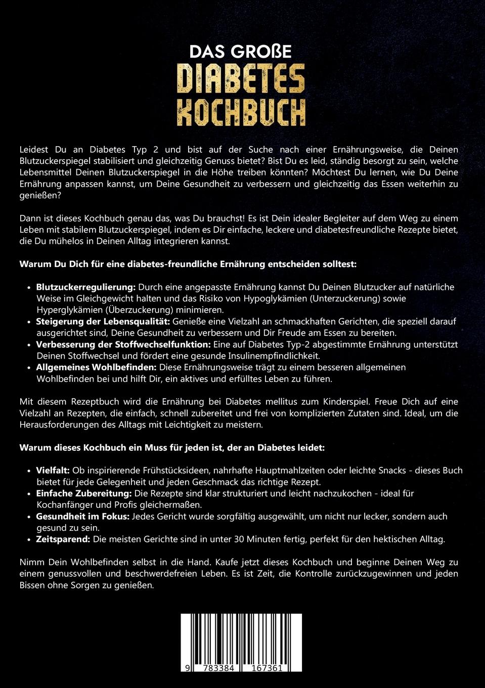 Rückseite: 9783384167361 | Das große Diabetes Kochbuch | Vanessa Zimmermann | Taschenbuch | 2024