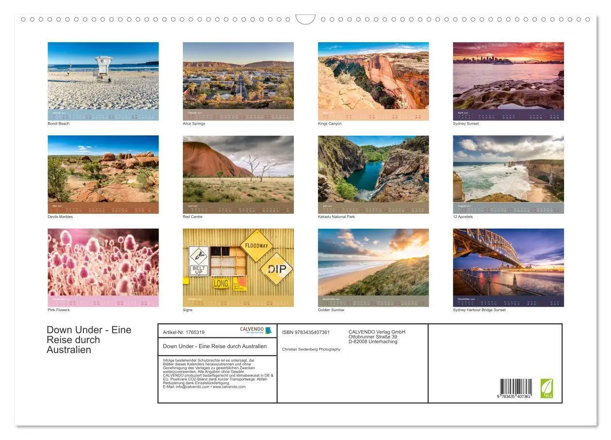 Bild: 9783435407361 | Down Under - Eine Reise durch Australien (Wandkalender 2025 DIN A2...