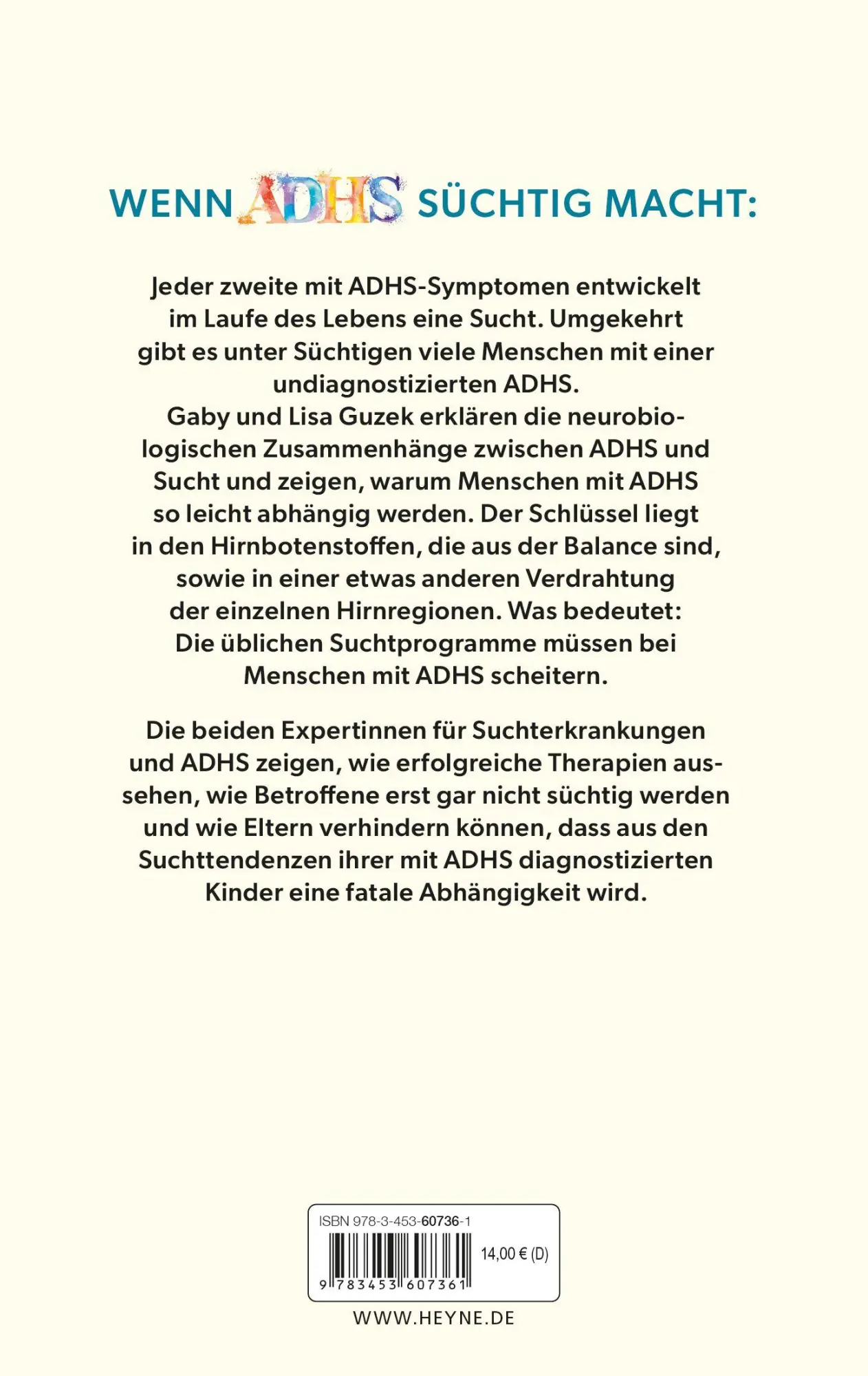 Bild: 9783453607361 | Suchtrisiko ADHS - Wenn das Gehirn nicht anders kann | Guzek (u. a.)