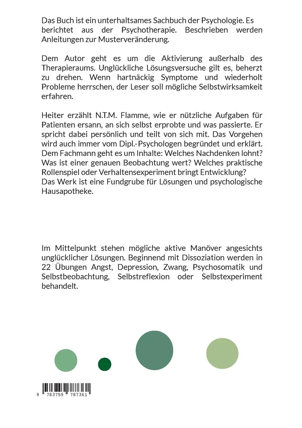Rückseite: 9783759787361 | Manöver für unglückliche Lösungen | N. T. M Flamme | Taschenbuch
