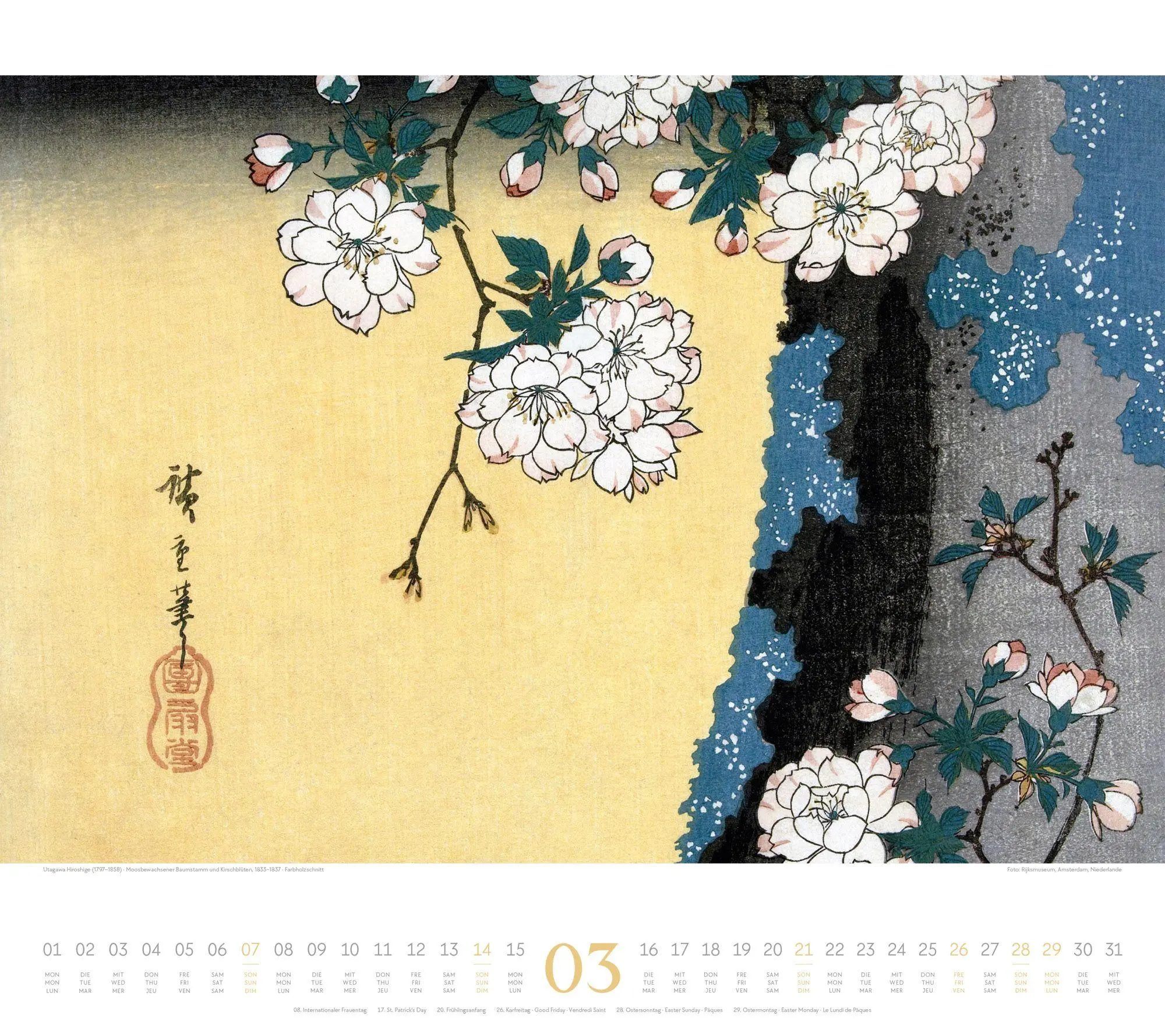 Bild: 9783838437361 | Hokusai Kalender 2027 Hiroshige, Kuniyoshi, Kunisada | Hokusai (u. a.)