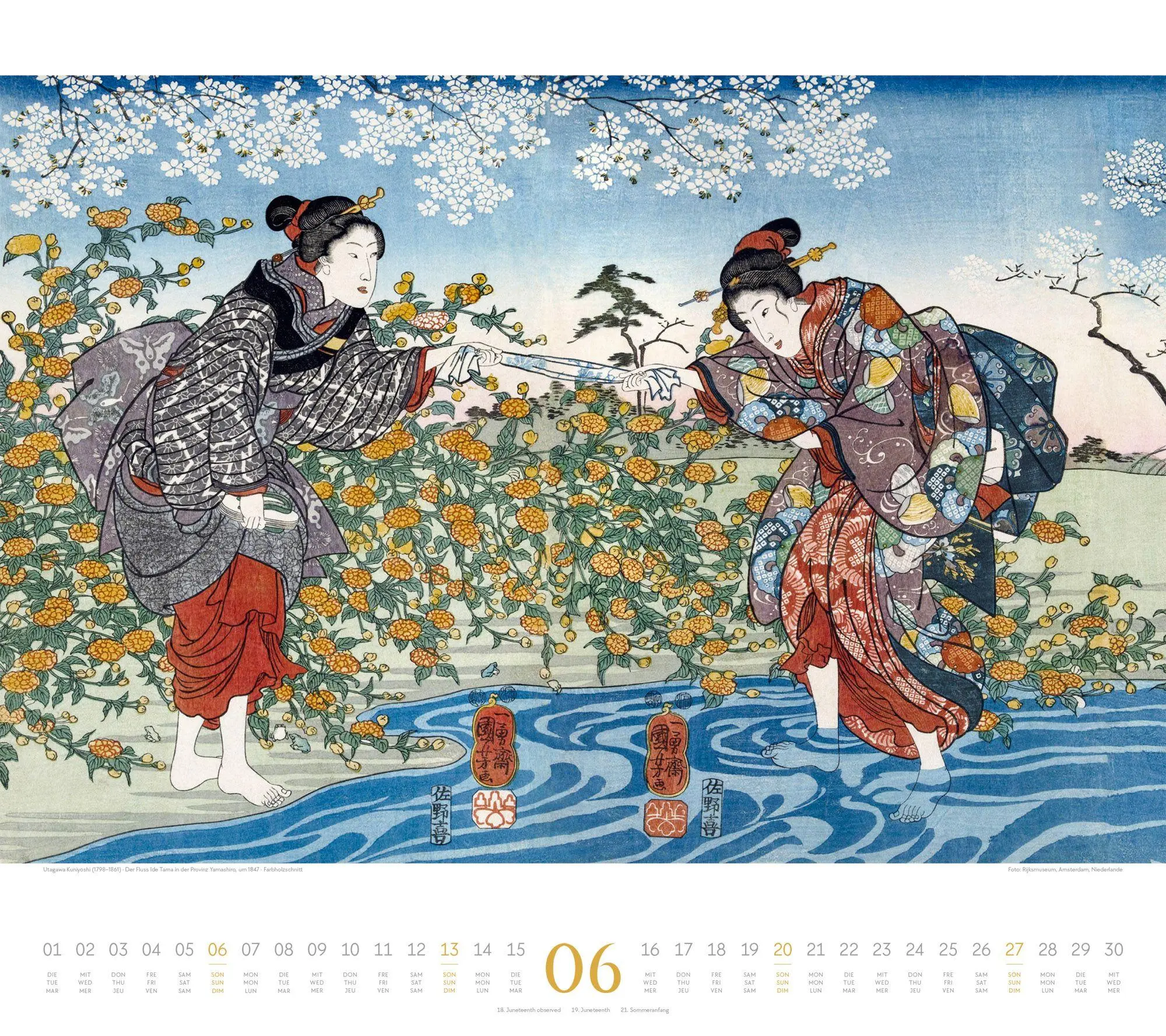 Bild: 9783838437361 | Hokusai Kalender 2027 Hiroshige, Kuniyoshi, Kunisada | Hokusai (u. a.)