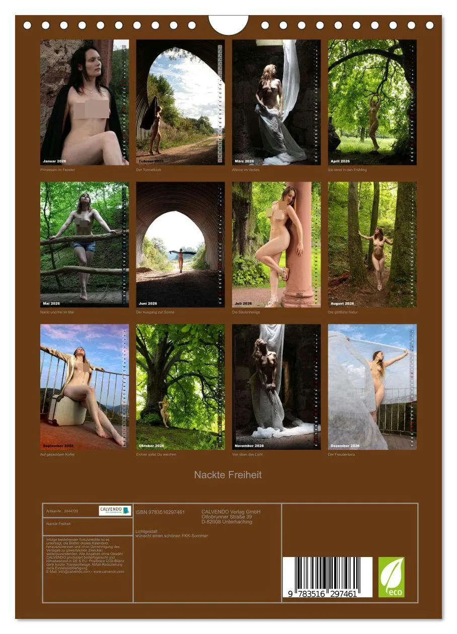 Bild: 9783516297461 | Nackte Freiheit (Wandkalender 2026 DIN A4 hoch), CALVENDO...