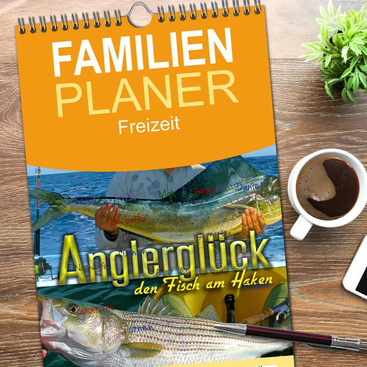 Bild: 9783516507461 | Familienplaner 2026 - Anglerglück - den Fisch am Haken mit 5...