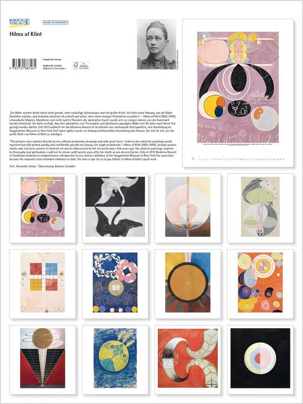 Bild: 9783731887461 | Hilma af Klint 2026 | Verlag Korsch | Kalender | 14 S. | Deutsch