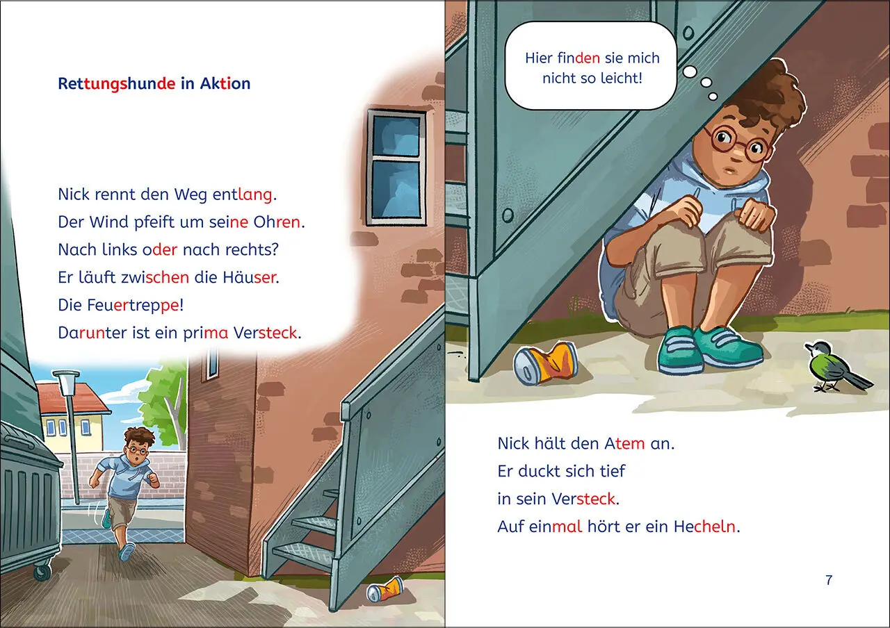 Rückseite: 9783743217461 | Leselöwen 2. Klasse - Rettungshunde im Einsatz | Sabine Giebken | Buch