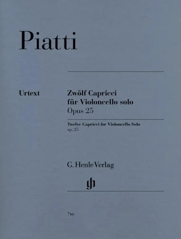 Cover: 9790201807461 | Piatti, Alfredo - 12 Capricci op. 25 für Violoncello solo | Piatti