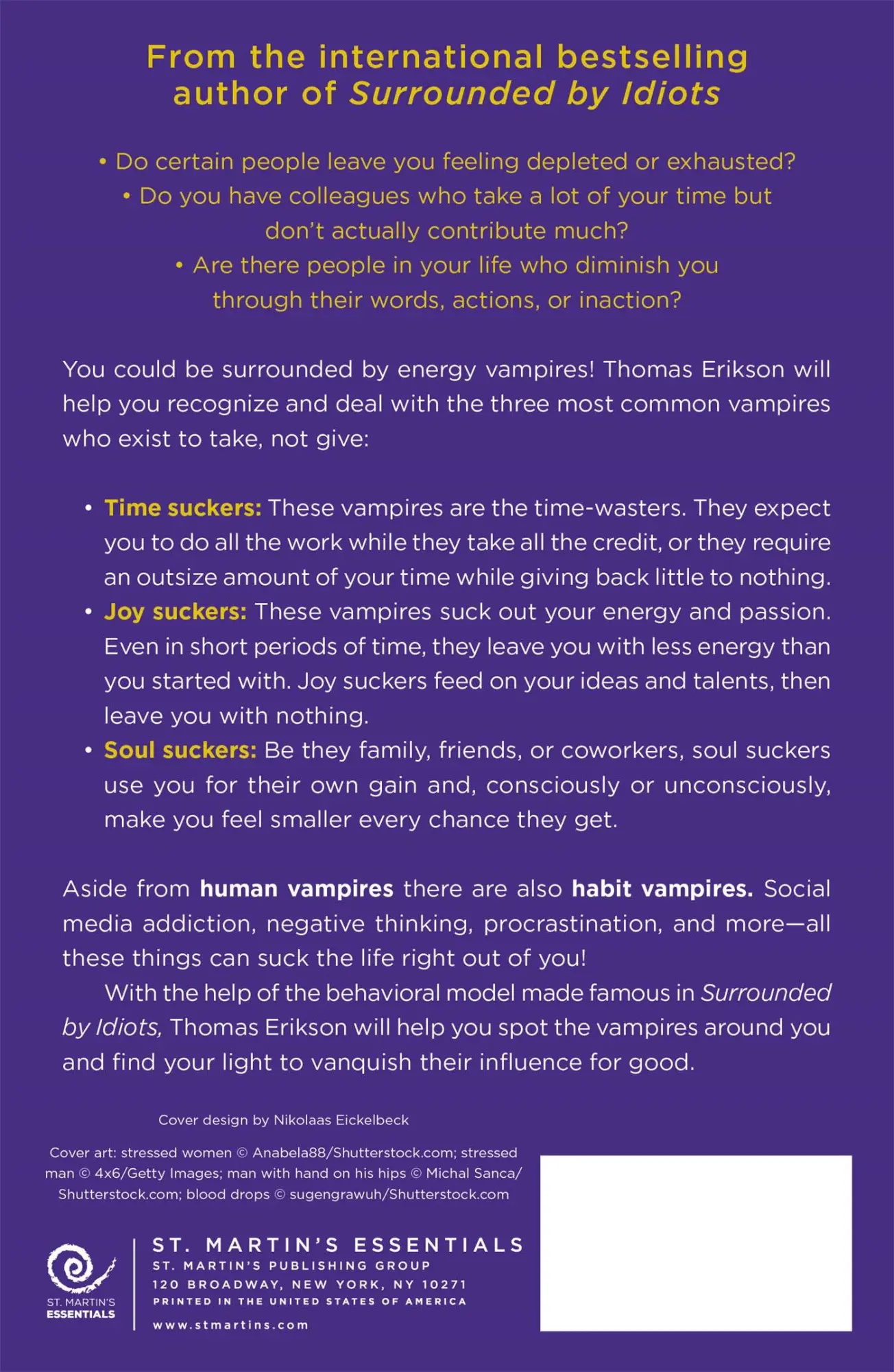 Rückseite: 9781250907561 | Surrounded by Energy Vampires | Thomas Erikson | Taschenbuch | XIV