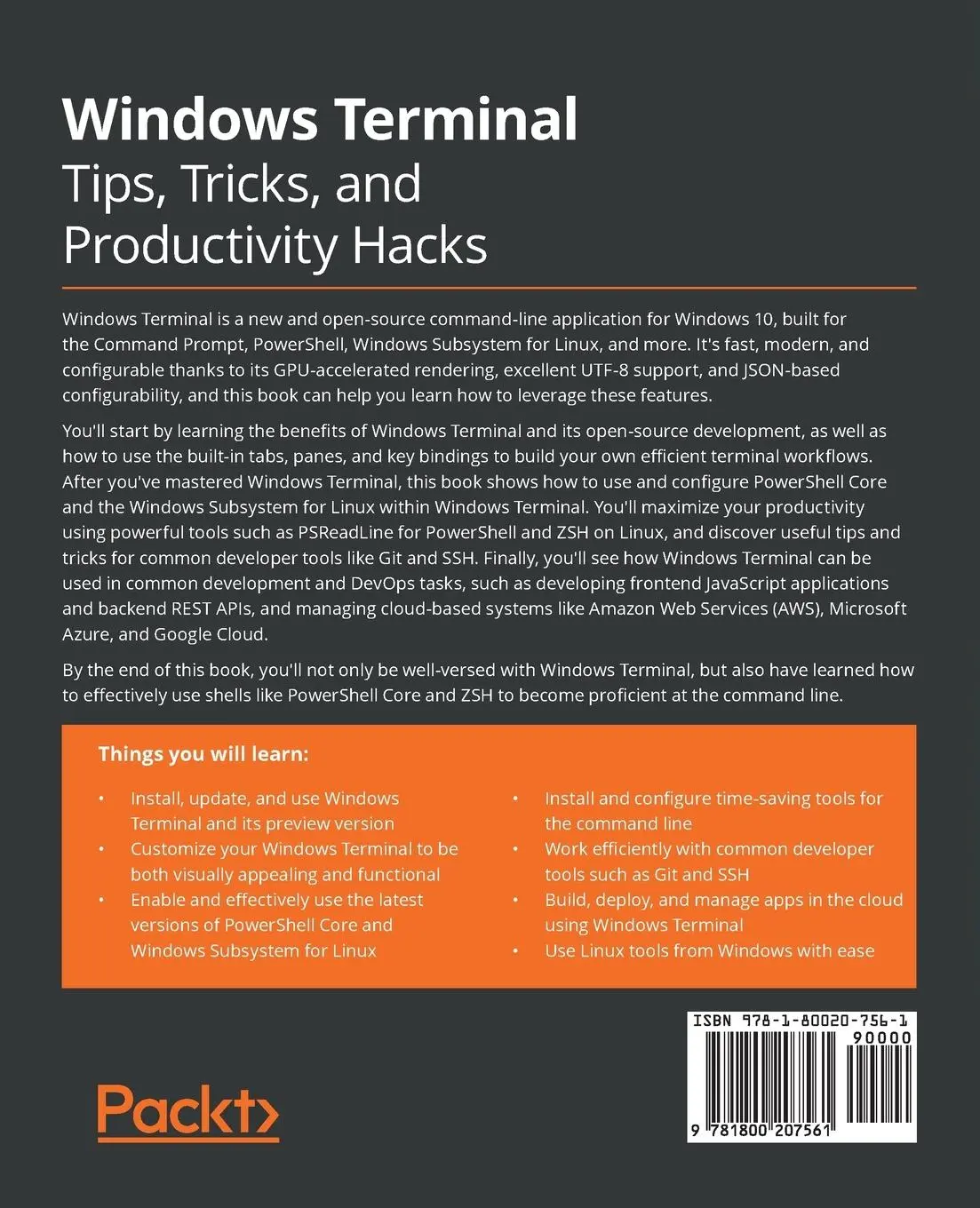 Rückseite: 9781800207561 | Windows Terminal Tips, Tricks, and Productivity Hacks | Will Fuqua