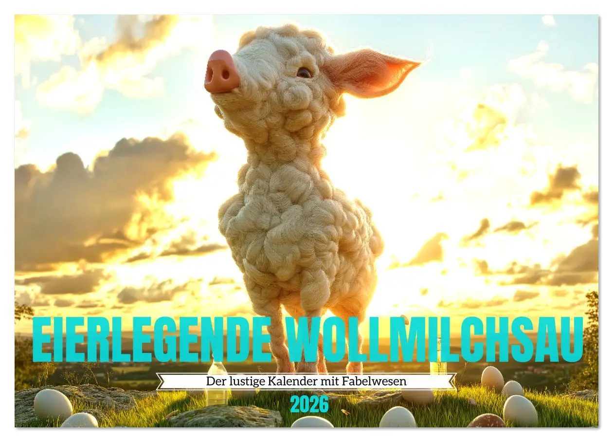 Cover: 9783457337561 | Eierlegende Wollmilchsau - der lustige Kalender mit Fabelwesen...