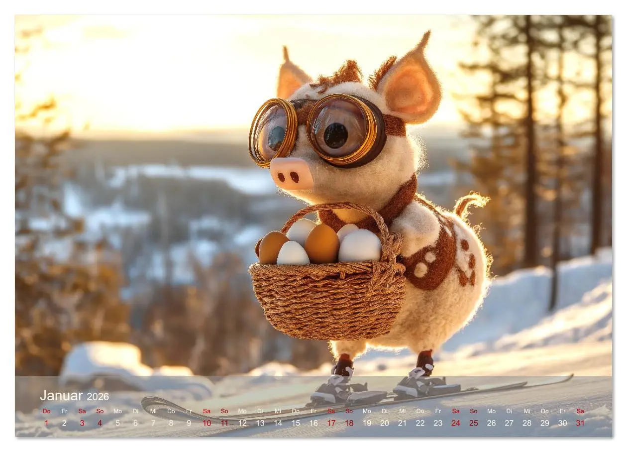 Bild: 9783457337561 | Eierlegende Wollmilchsau - der lustige Kalender mit Fabelwesen...