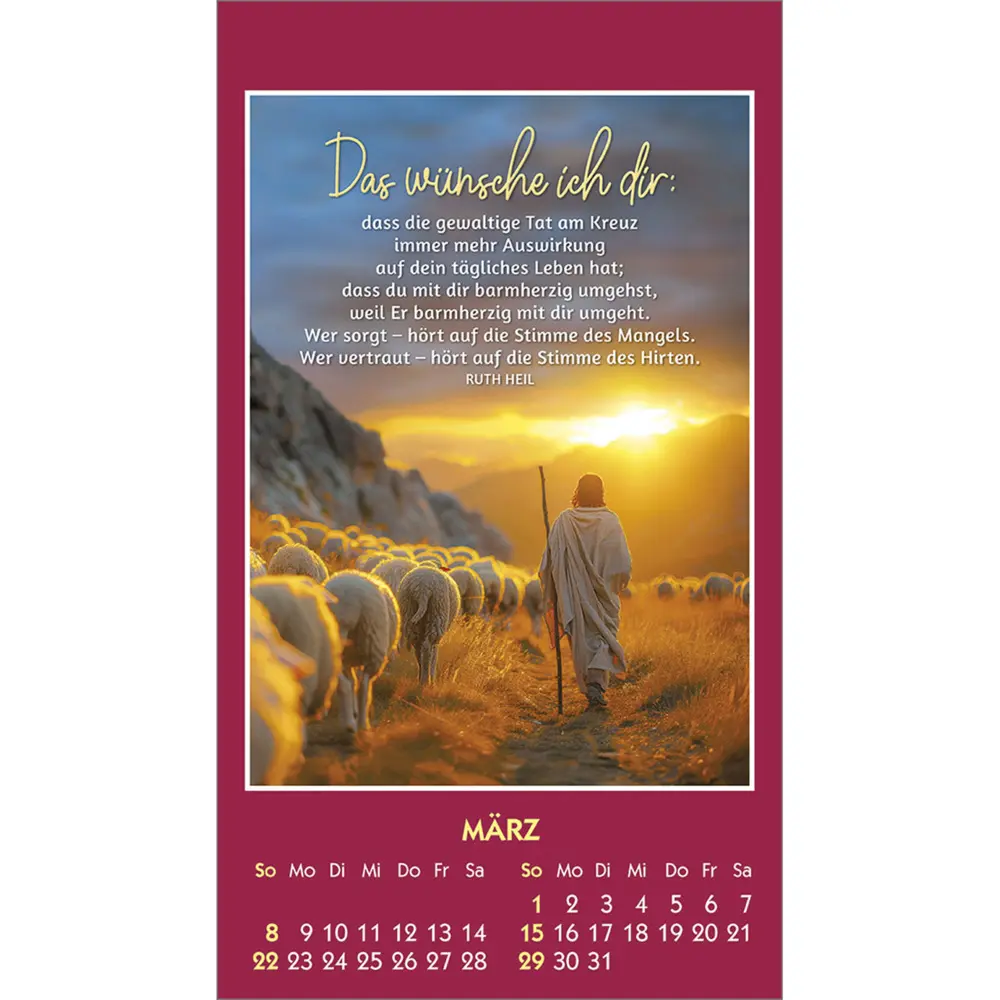 Bild: 9783754887561 | Du bist unendlich wertvoll 2026 | Mini-Aufkleber-Kalender | Ruth Heil