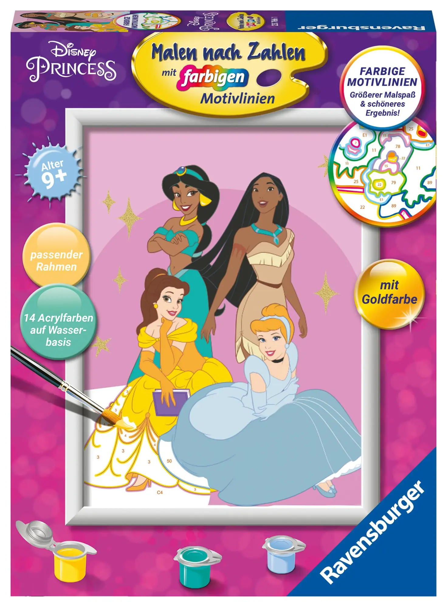Cover: 4005556237661 | CreArt, Malen nach Zahlen Kinder - Disney Prinzessinnen | Spiel | 2024